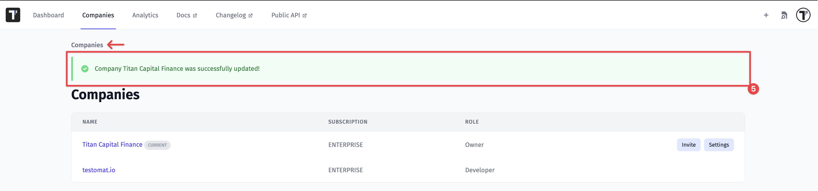 Confirmation message